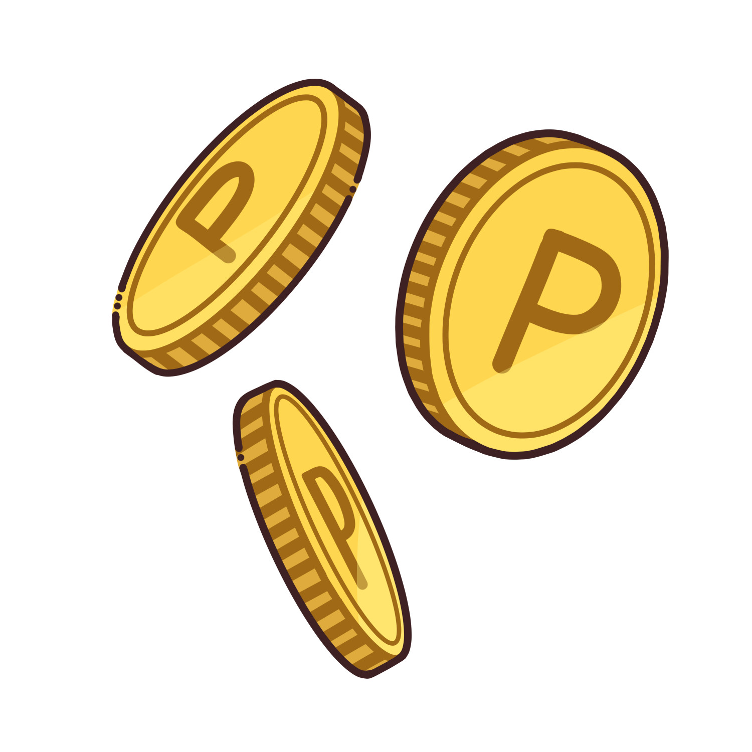 コイン・金貨無料イラスト＆かわいいフリー素材集 ねこ画伯コハクちゃん