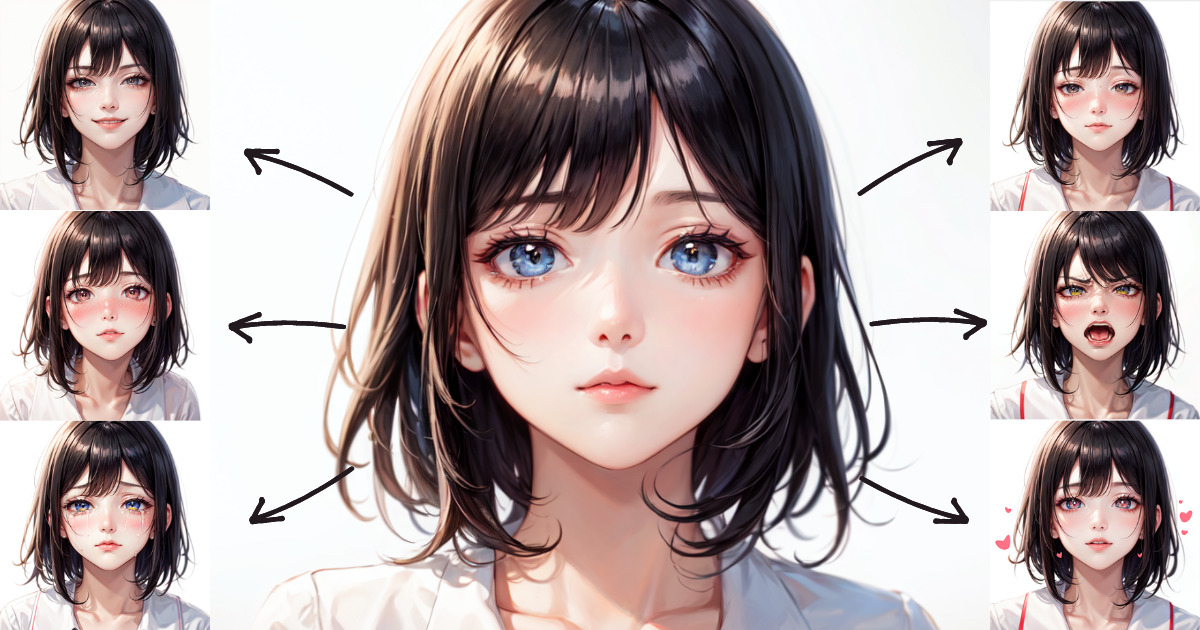 表情」に関するプロンプトの例 – Pictor – 画像生成AI, 高画質化