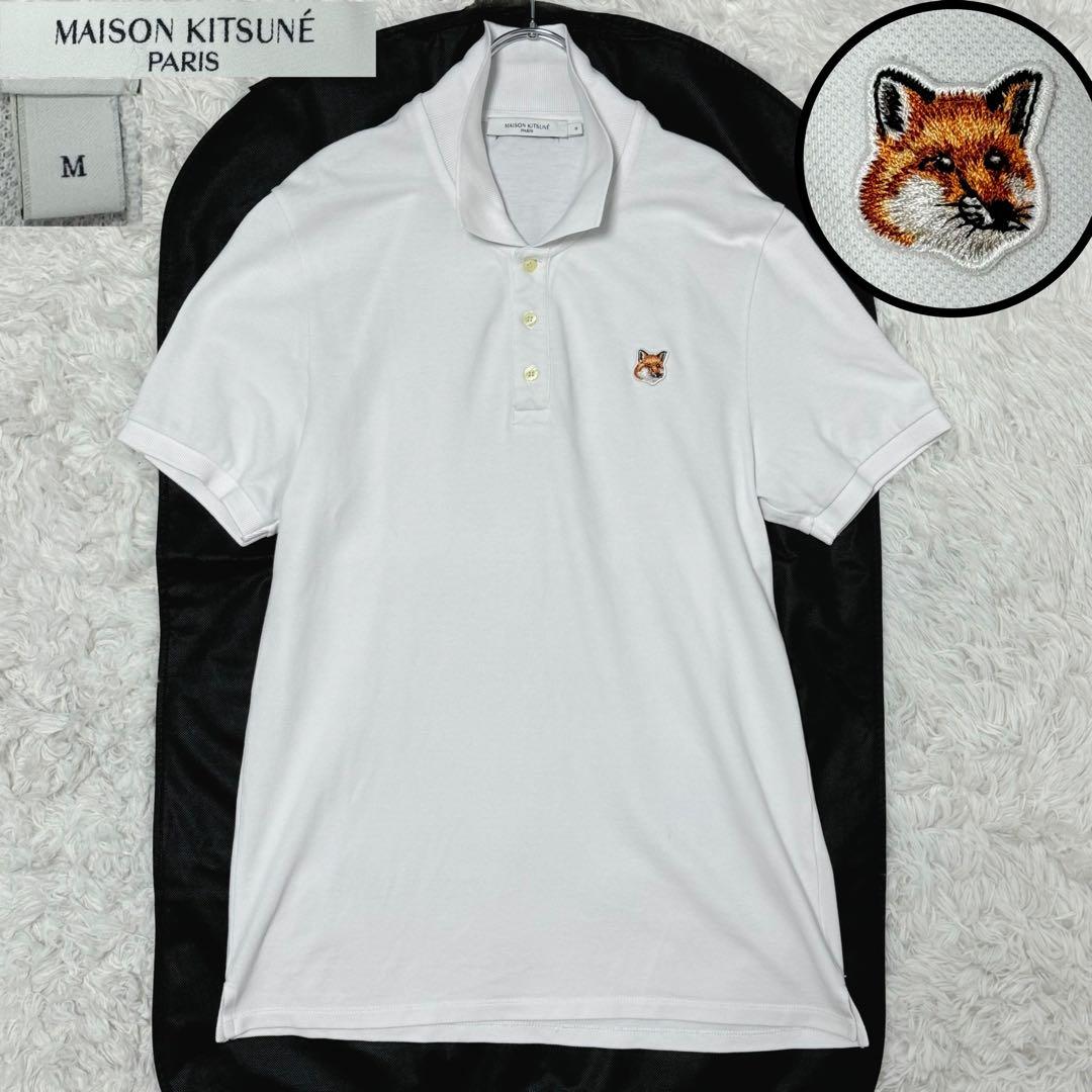 MAISON KITSUNE メゾンキツネ ポロシャツ TRICOLOR FOX PATCH CLASSIC POLO メンズメンズ・ブランド一覧,□ M,MAISON KITSUNEモダンブル