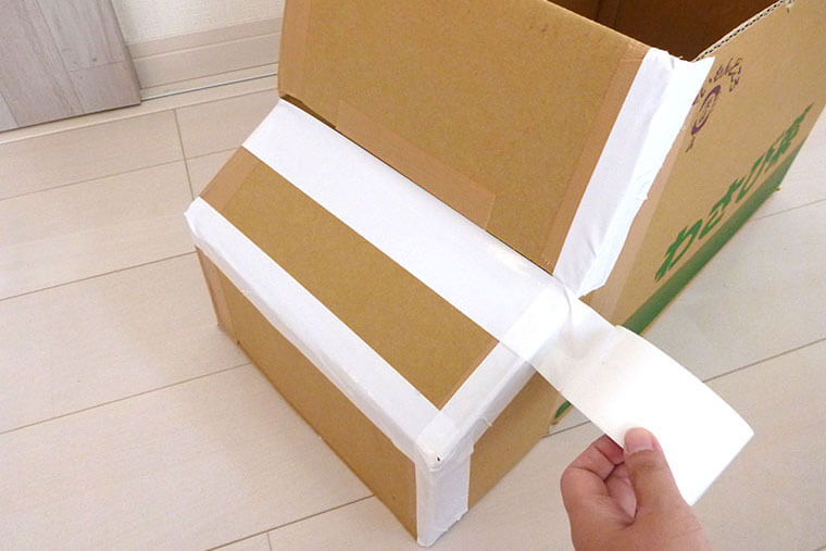 手作りダンボール消防車の作り方