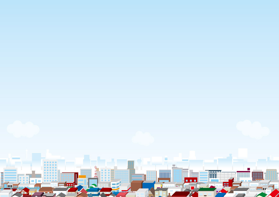 可愛いイラスト無料シンプルな背景 三角グラデ 上下 水色 あしらいイラストダウンロード