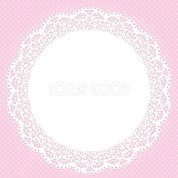 淡桜の丸枠アイコンフレームイラスト・フリー素材なら「シンテリ」