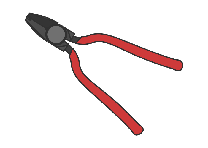 ラジオペンチシルエット イラストの無料ダウンロードサイト「シルエットAC」