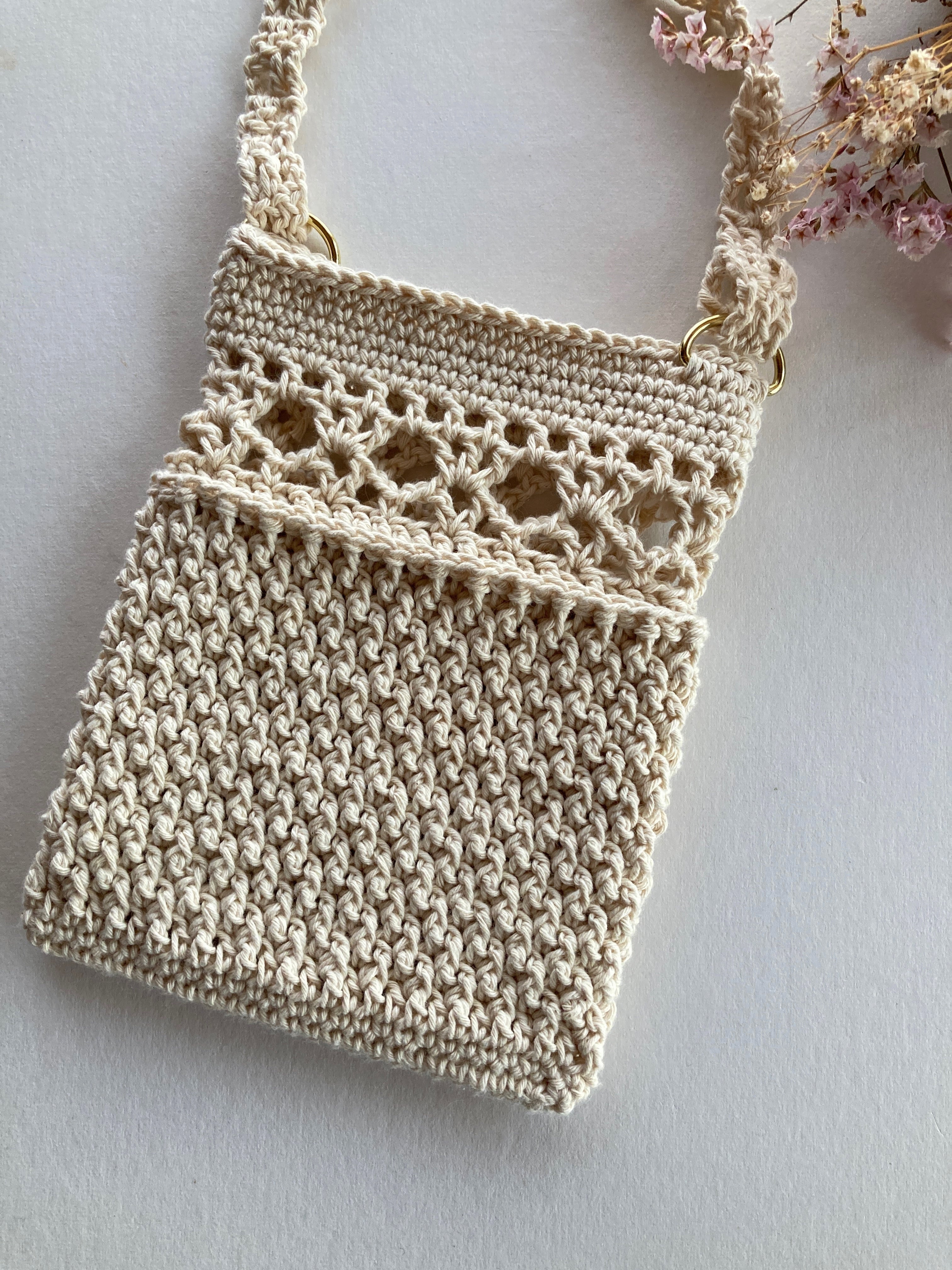 かぎ針編み初心者向けポシェットの作り方