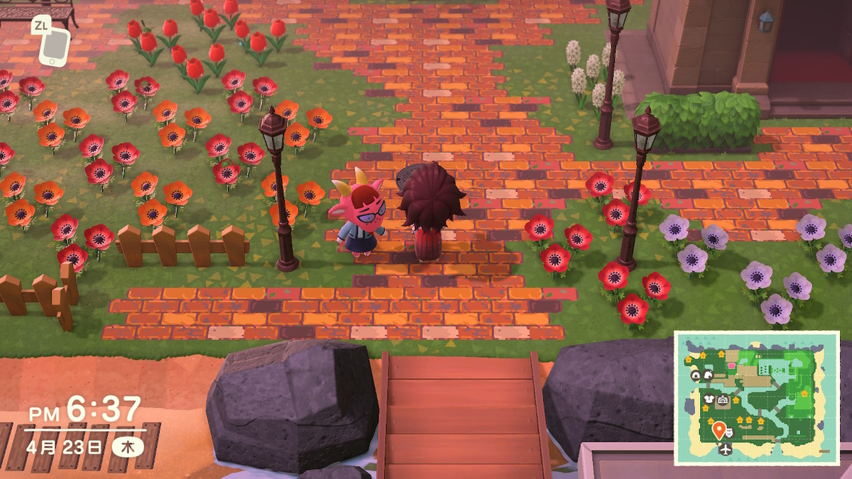 あつ森 立体的でお洒落な石畳の道マイデザインが登場！ - あつ森まとめ速報