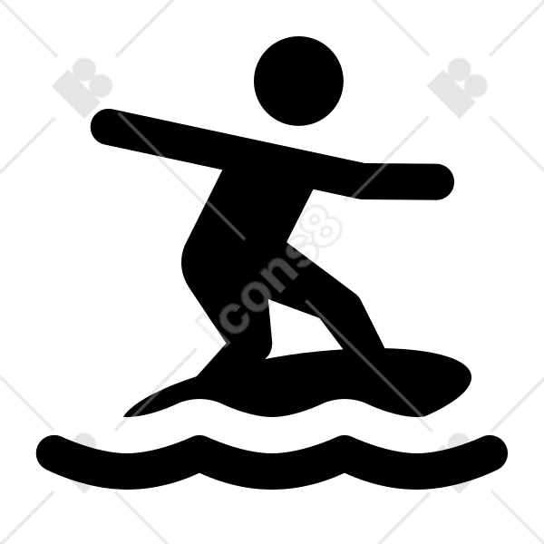 手のひらでサーフィン アイコンのイラスト素材・ベクター Image 52019336