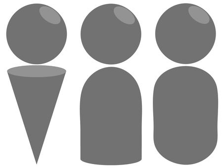 人物・人間無料のAi・PNG白黒シルエットイラスト