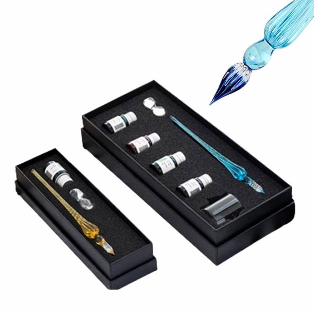 エルバン ガラスペン&ミニインクセット つむぎターコイズ HB21433setオシャレでかわいい文房具通販サイト OTA bungu