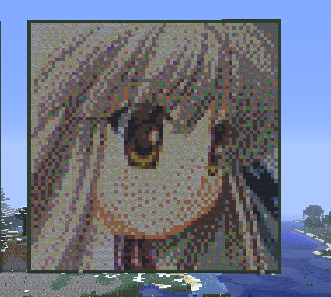 マインクラフト 青い氷で青鬼のドット絵作り！Making Blue Demon with Blue Ice minecraft ゆっくり実況-じゃがいもゲームブログ