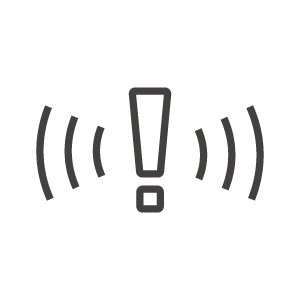 アラート無料のAi・PNG白黒シルエットイラスト