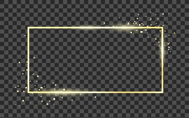 フリー素材 ループするキラキラエフェクトのフレーム動画素材 背景透過