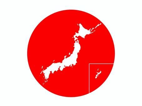 無料イラスト掲げられた日の丸パブリックドメインQ：著作権フリー画像素材集