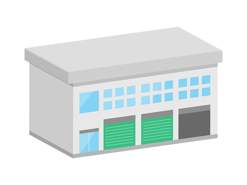 工場 - ビジネス人物無料イラスト素材