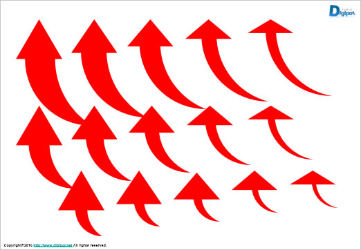 くるんとした矢印のイラスト商用OKの無料イラスト素材サイト ツカッテ