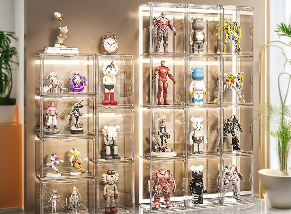 Amazon.co.jp: コレクションケース 棚 フィギュアケース ディスプレイケース コレクションラック アクリル 透明パネル 天然竹製 おしゃれ多用途 防塵 大容量 フィギュア棚 小物、バッグ、おもちゃコミック 収納4段：80x32x140cm, 白: ホーム＆キッチン