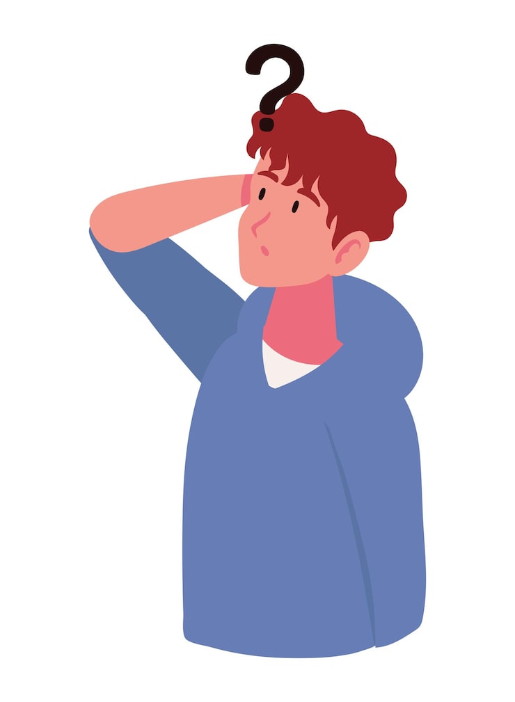 わからないジェスチャーをする可愛いゴリライラストのフリー素材イラストイメージ