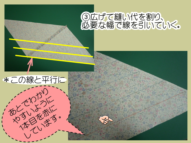 バイアステープのパイピングを綺麗に仕上げるコツについて: うろこのあれこれハンドメイド