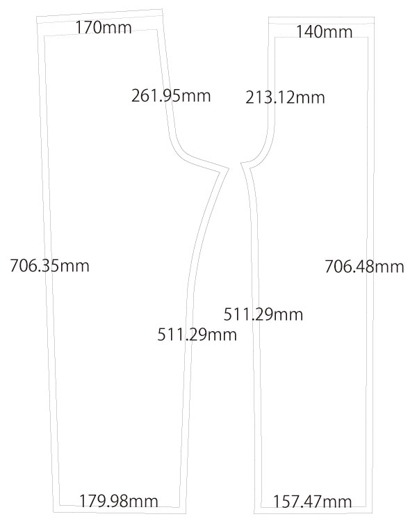 Amazon※メール便※ 型紙 パターン「シンプルストレートパンツ S M L」 型紙番号217-032-5 実寸大型紙＋作り方解説 初心者に分かり易い 製図 洋裁 パタピッ型紙・パターン 通販