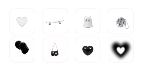 設定アイコンのイラスト2 丸・白黒無料イラスト素材のillalet