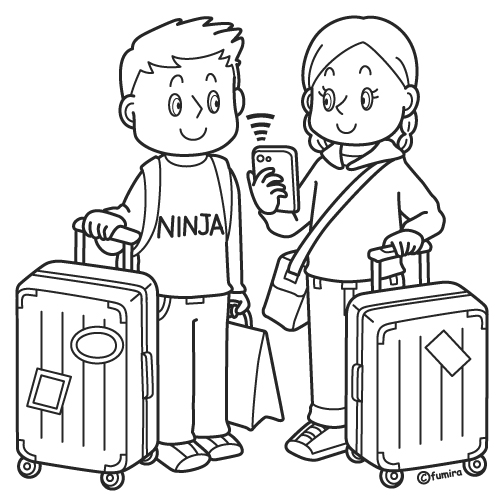 スーツケースイラストセンタ