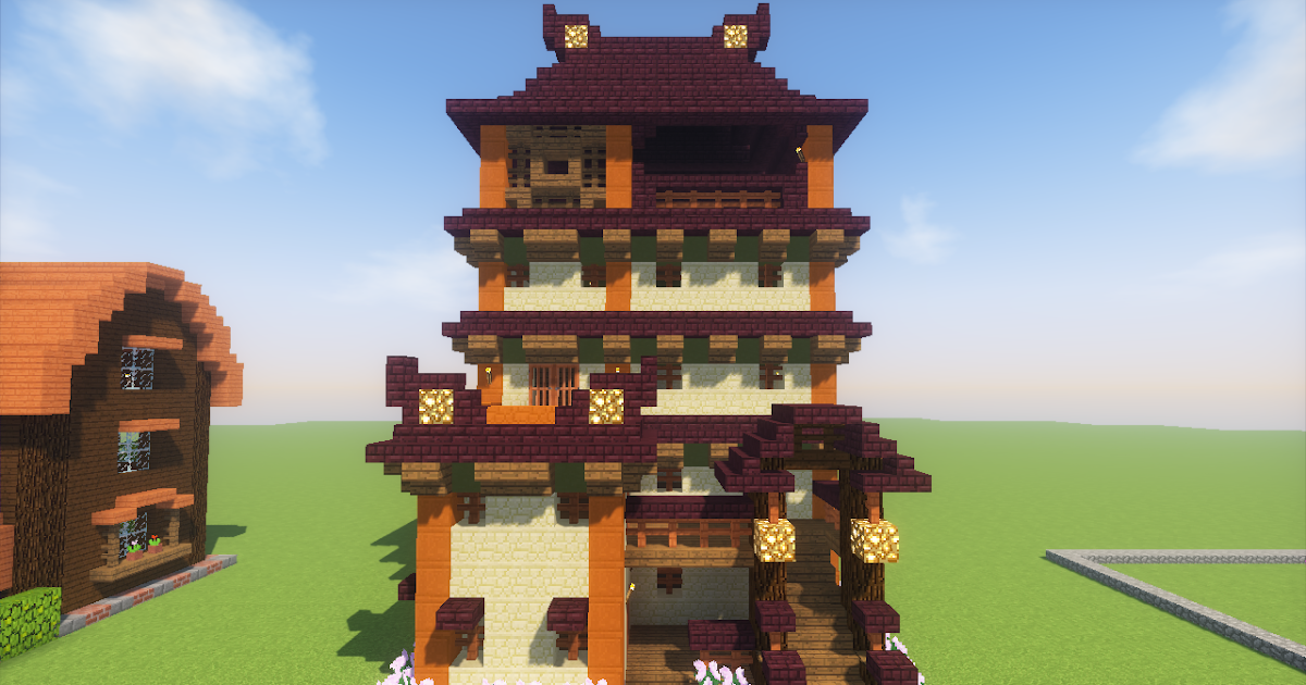 Minecraft 中華風楼閣 設計図- 16ハウス 10Blueprint: Chinese Tower - 16 House10https:mcb.ki2.dev ja post 7982 ☝️本日のマイクラ建築ピックアップ☝️ 作り方の解説付き💡Minecraftマインクラフトマイクラマイクラ建築minecraftbuilds