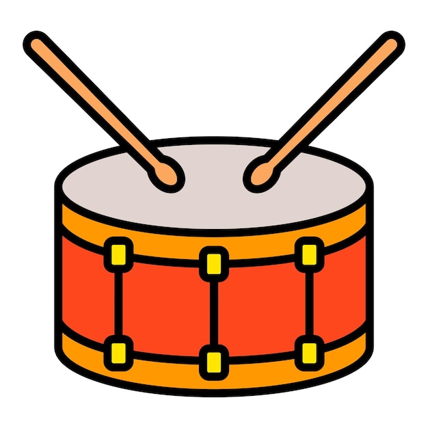 ドラムのアイコン。デザイン。音楽やグッズ、ドラムのシンボル。web。グラフィック。AI。アプリのロゴ。オブジェクト。フラット。イメージ。署名します。eps。アート。株式ベクトル- 画像のイラスト素材・ベクター Image 69686882