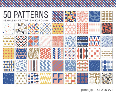 フリー素材シンプルな幾何学模様がおしゃれなパターン素材セット