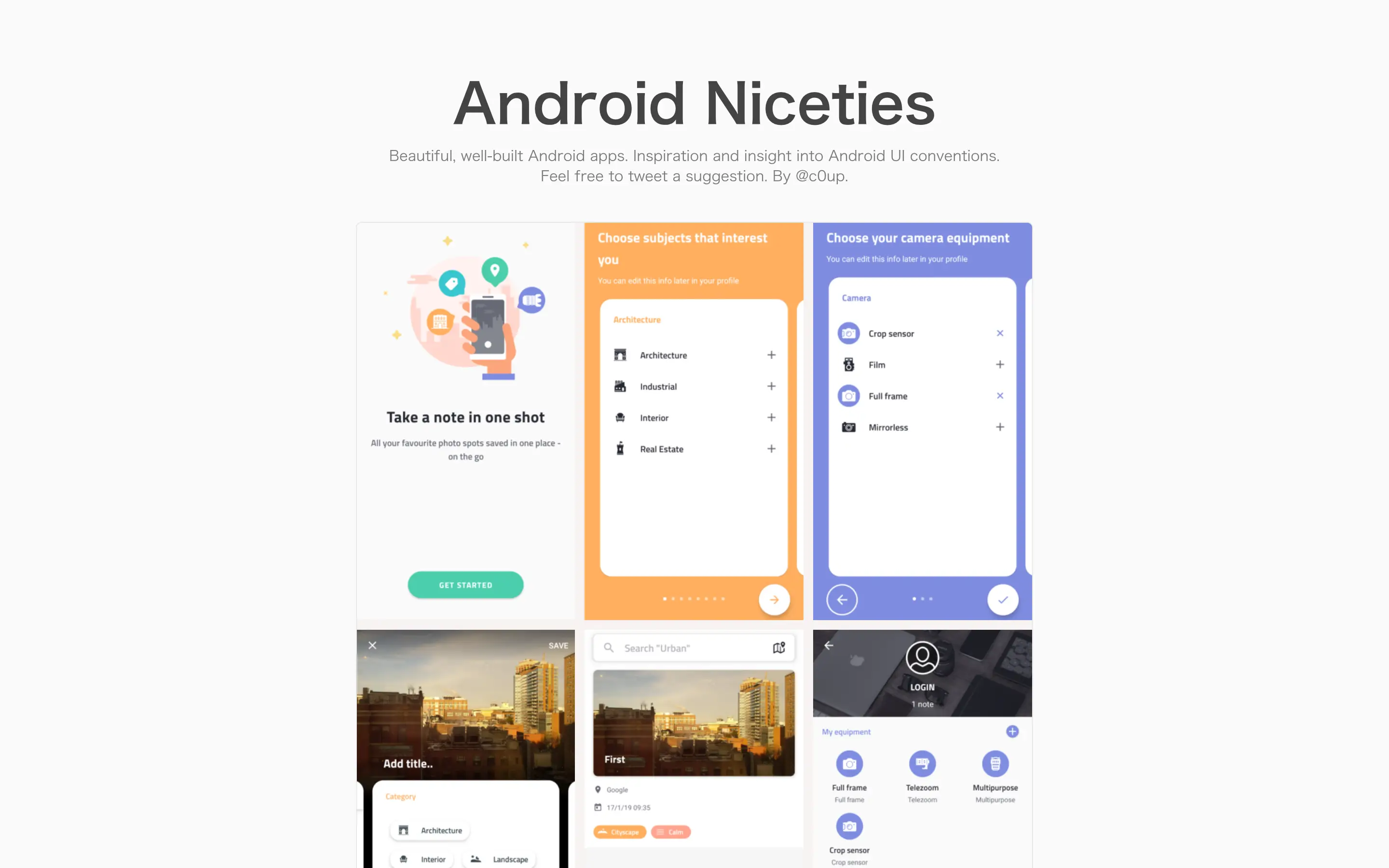デザインの参考になる！最近のスマホアプリで見かけるUI、インタラクションがまとめられたギャラリーのまとめ