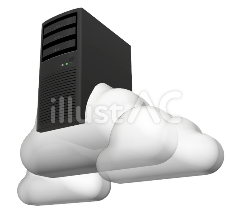クラウドコンピューティングネットワークシステム双方向テクノロジーレンタルサーバー共有するクラウド - クリップアートイラストフリー素材
