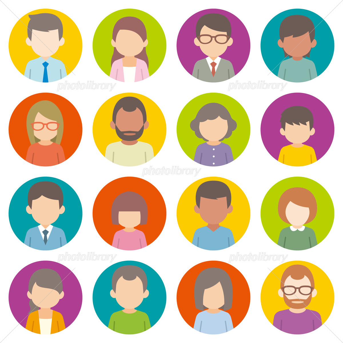 顔のイラスト一覧商用可・フリーイラスト素材ソコスト