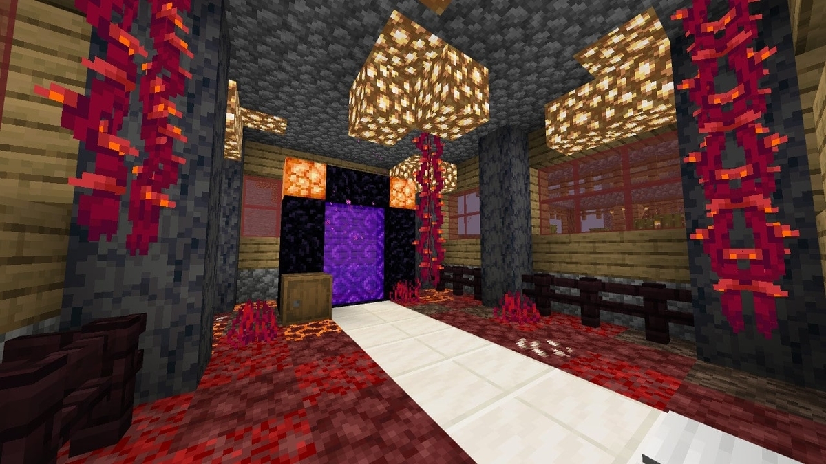 マイクラ いまさらだけど新生ネザー攻略！あとネザーゲート装飾！！ スロクラ Part34 - すろーのマイクラ日記