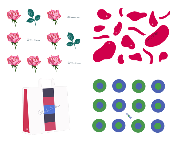 三越の包装紙「華ひらく」三越伊勢丹グループ