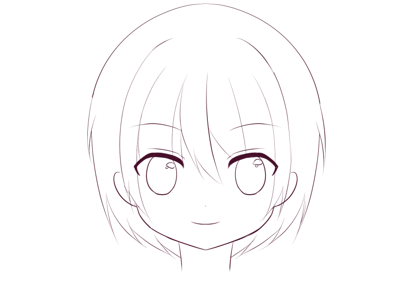 すべての基礎！ 正面顔のアタリの取り方オリハラのイラスト教室