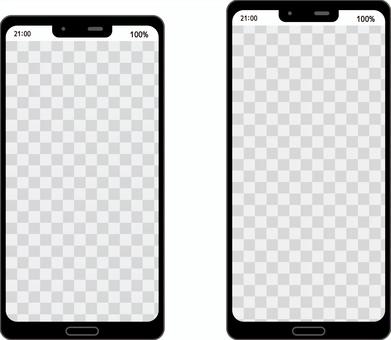 フォトフレーム スマホ画面透過素材Premiumベクトル素材