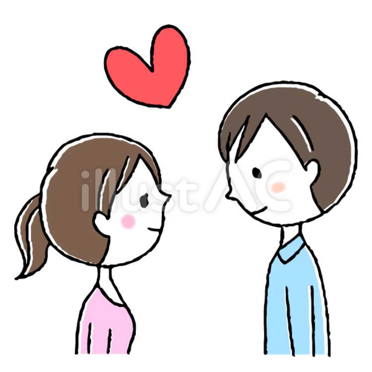 カップル2てがきですの！β かわいい・ゆるい無料イラスト