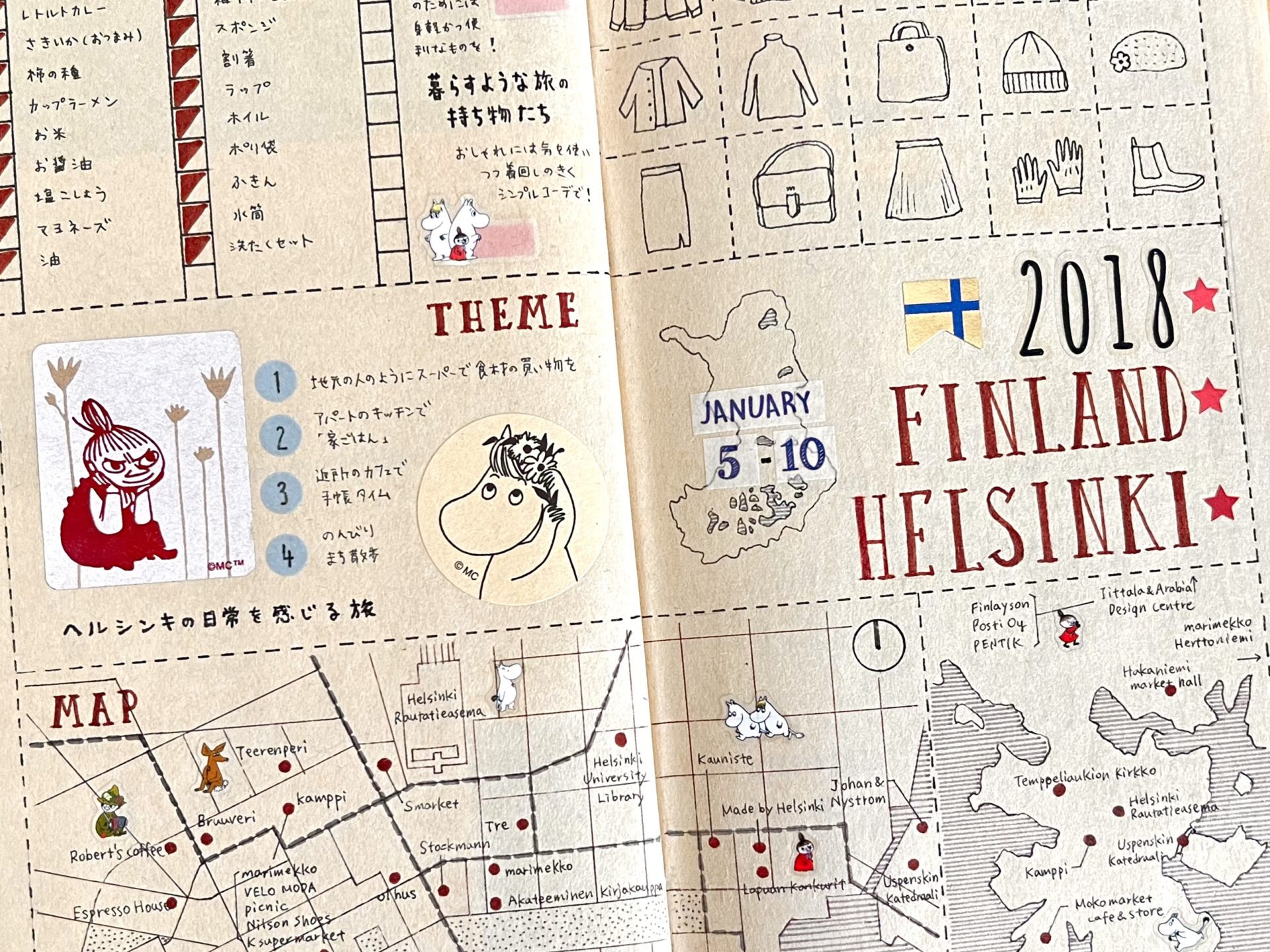 手作り 旅行 しおり 見本 手書きTikTok