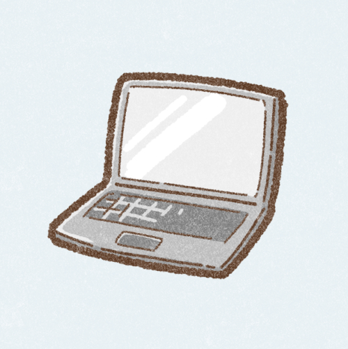 パソコン ノートPC デスクトップPC のシルエットイラスト無料フリー素材