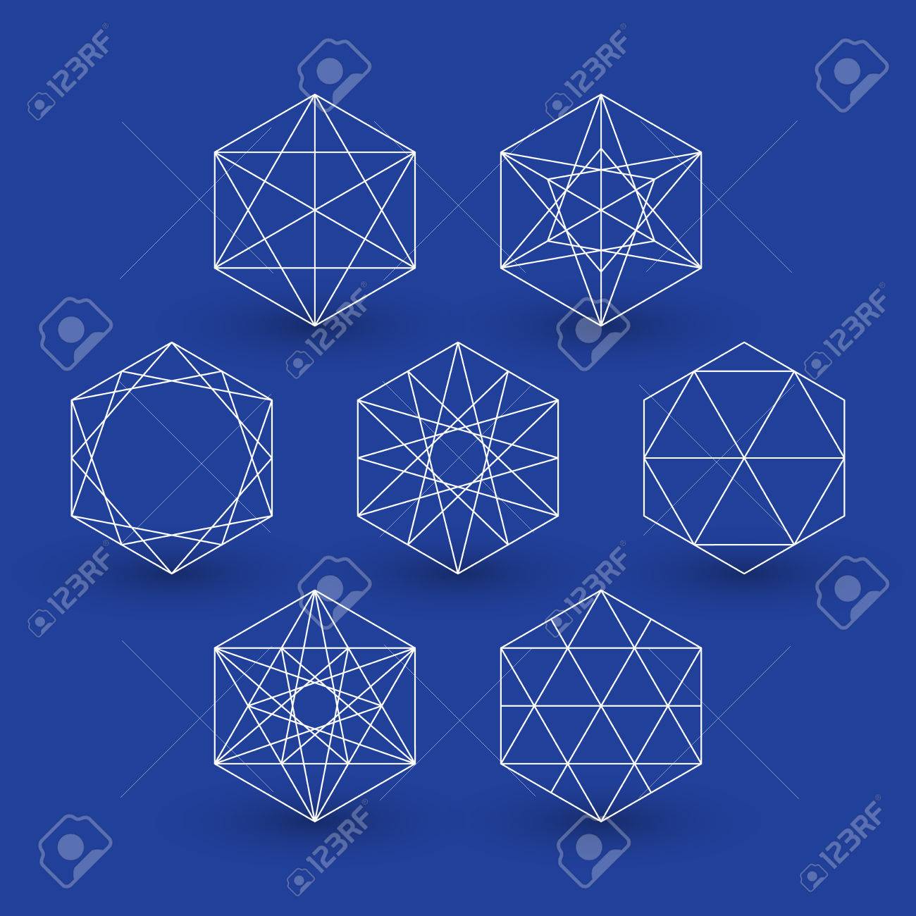 メタリックな六角形 シームレスなパターン：イラスト無料