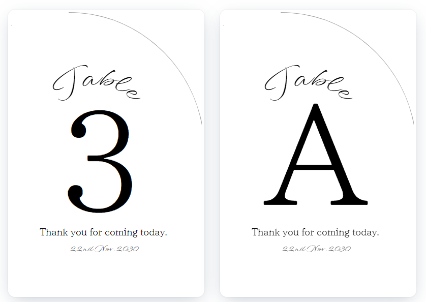 お花の可愛いテーブルナンバーの作り方