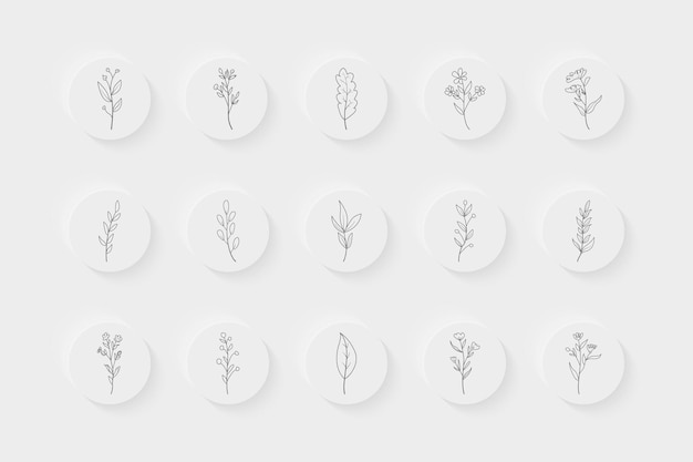 SNSハイライトカバーセット、花のアイコンセットのイラスト素材83508307- PIXTA