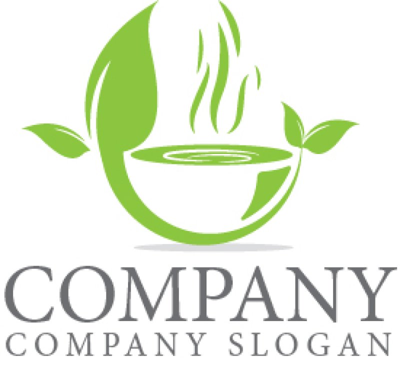葉とお茶のロゴ ロゴタンク 企業・店舗ロゴ・シンボルマーク格安作成販売
