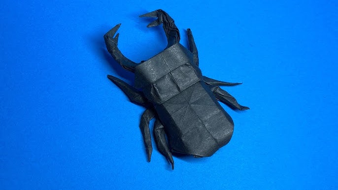 一枚の折り紙で作る ヒラタクワガタ Part.1解説付き Origami Stag beetle Part.1 Dorcus titanus