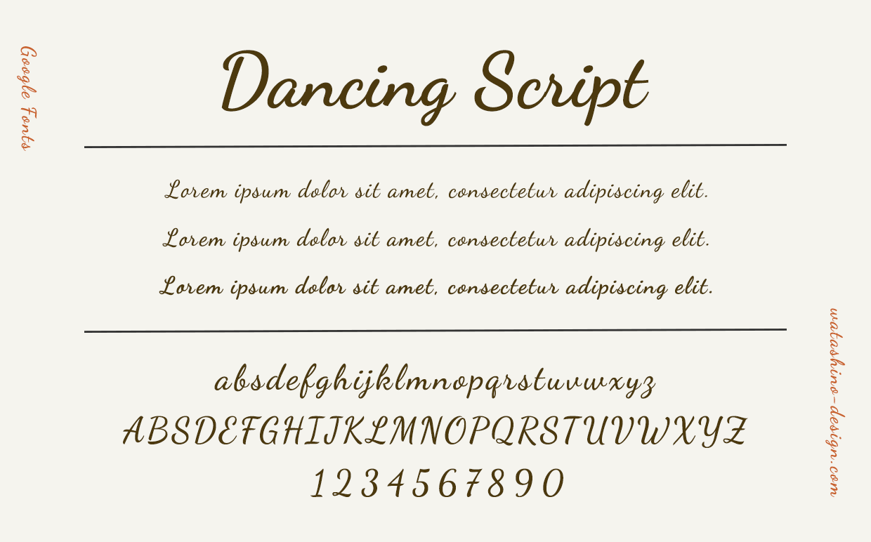 Google Fonts おしゃれな英字筆記体フォント15選piconotes