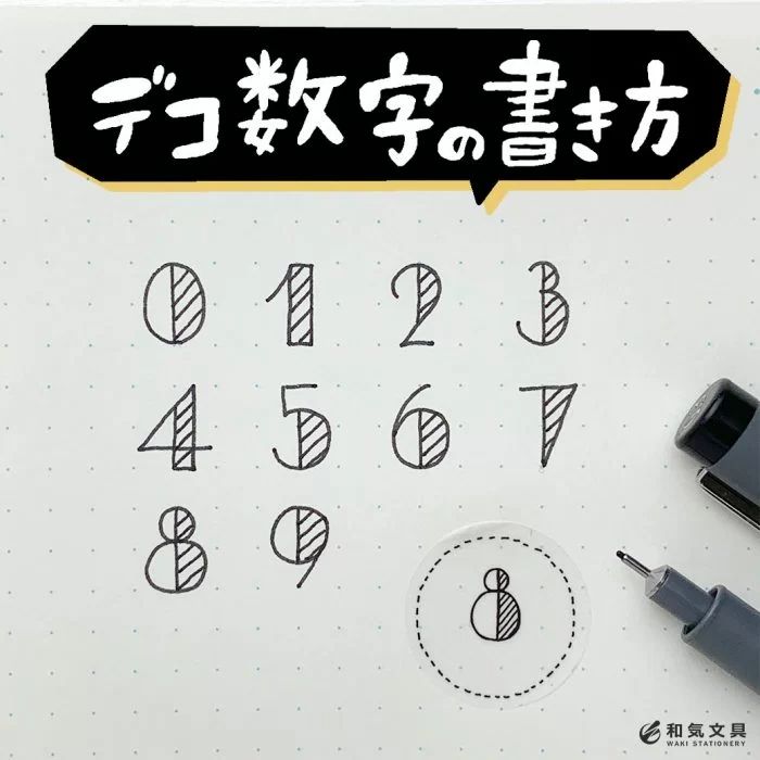 １４種類 数字デコバリエーション – 和気文具ウェブマガジン