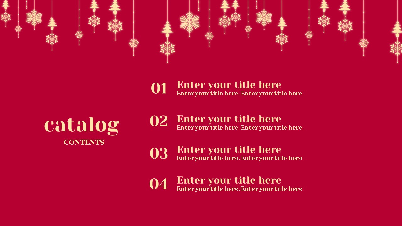 クリスマスツリー - 無料PowerPointのテンプレートデザインスライド