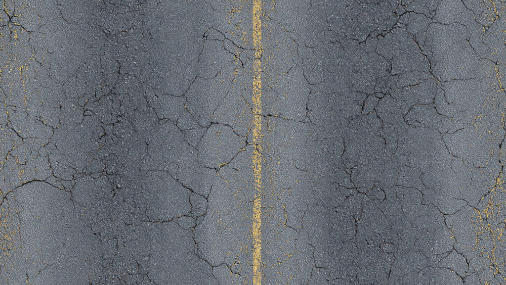 空の高速道路のアスファルト道路のテクスチャ アリエル ビュー 道路 線のある空の高速道路の黒いアスファルト道路Premiumベクトル素材