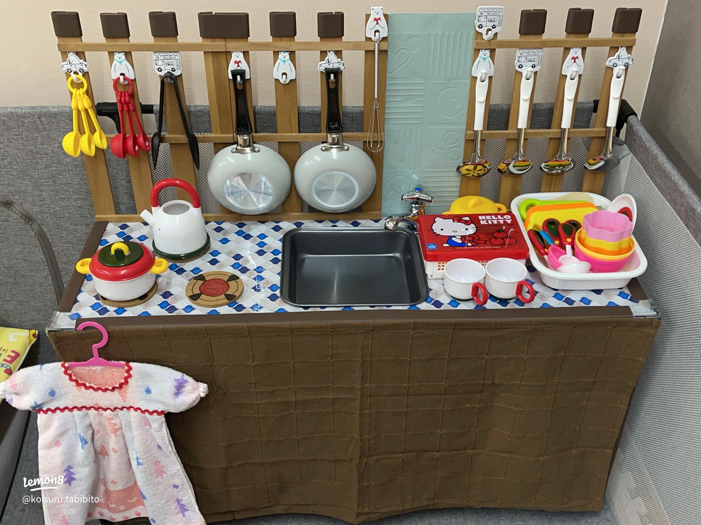 ニトリ利用で手作りおままごとキッチンLEE