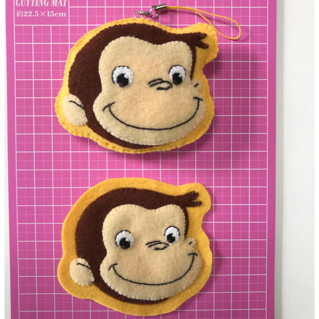 おさるのジョージ！立体版作ってみた : フェルトでキャラクターマスコットつくる人