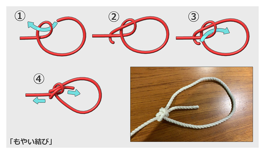 タープ設営に使える超基本のロープワーク「ふた結び」と「8の字結び」は覚えておこう