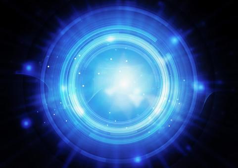 サイバーなフレーム ライトブルー ：イラスト無料